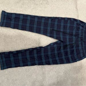 Shinestar Navy and Teal Plaid Joggers